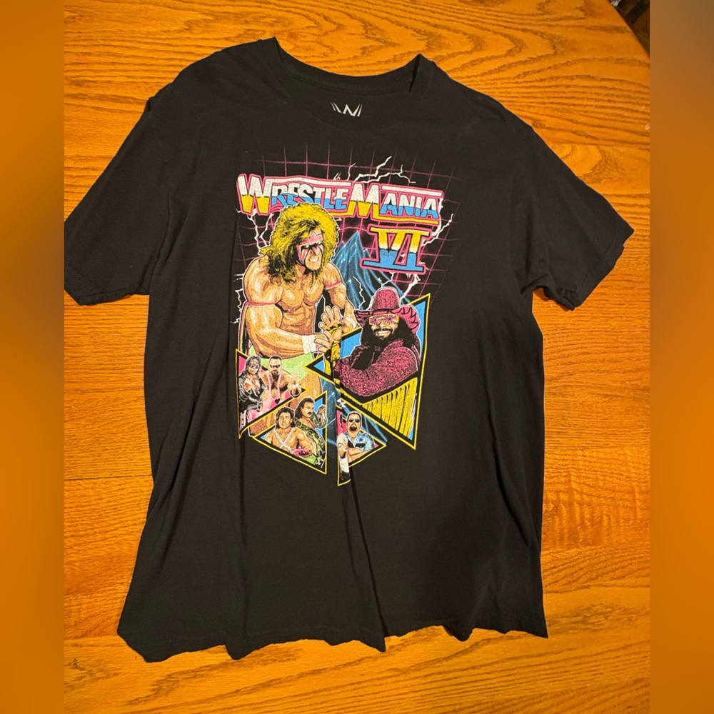 WWE WrestleMania VI Black Graphic Tee